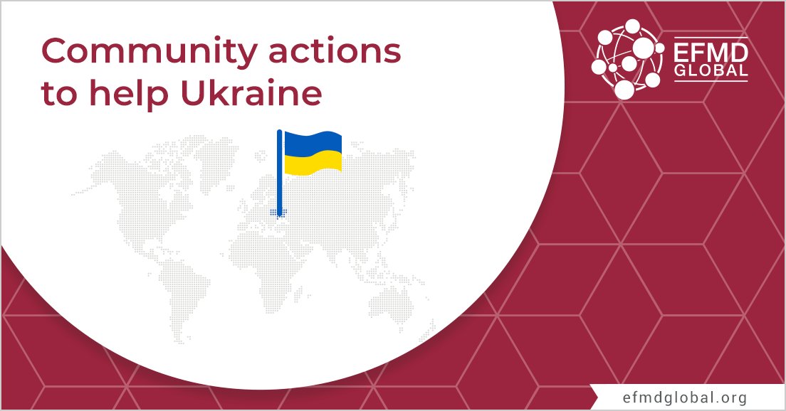 EFMDNews's tweet photo. 🇺🇦 We created a dedicated space on our website for our community to share their relief programmes and initiatives supporting the people of #Ukraine. 

📨 Contact us at communications@efmdglobal.org to share your initiatives.

🔗 https://t.co/YY4H44LC6g https://t.co/iSPAK5uDA9