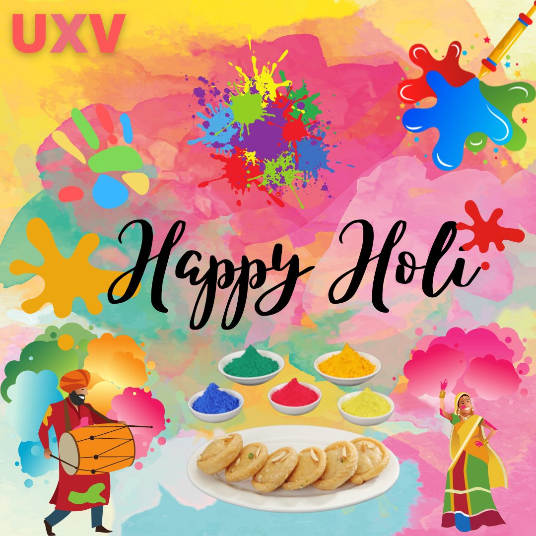 Happy Holi!! 

UXV wishes You &amp; Your Family a very Colorful and Joyful Holi...

#HappyHoli #holikadahan #Holi2022 #Holi #HolikaDahan2022 #HoliFestival #HoliSpecial #Holika #colors #indianfestival #Indian #India #letsplayholi #holiparty #party #partywithcolors #FestivalOfcolors