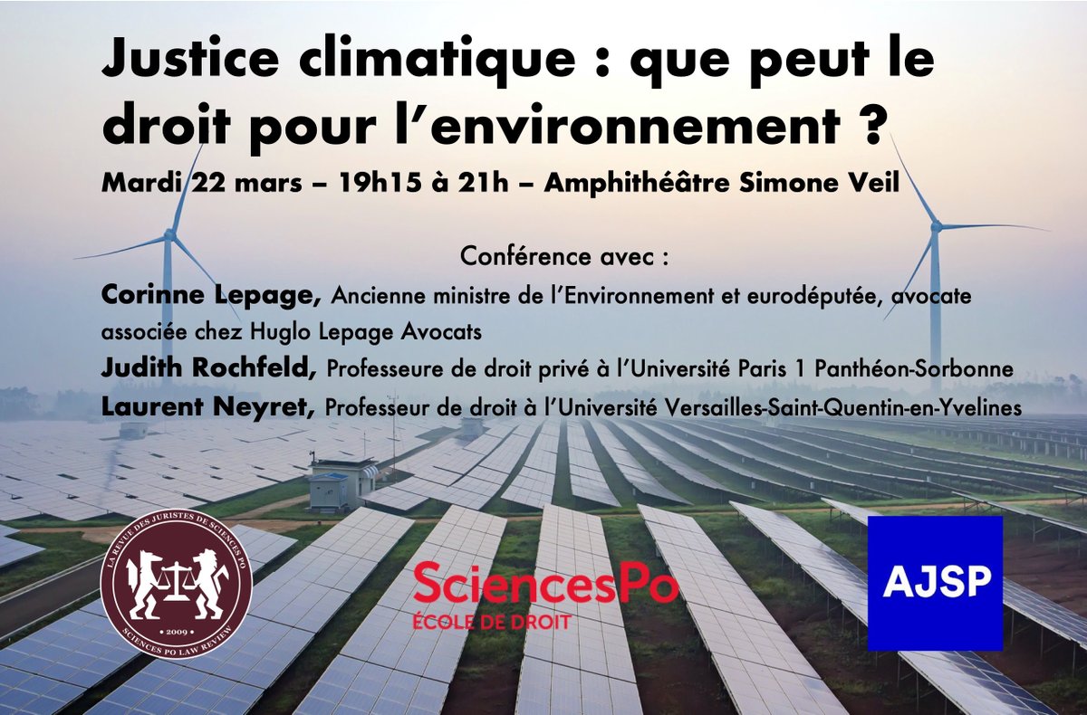 ScPoLawReview's tweet photo. La RJSP, l'@AJSP_SciencesPo et l'École de Droit de 
@sciencespo invitent @corinnelepage, Judith Rochfeld, et @LaurentNeyret pour interroger la capacité du droit à appréhender efficacement la protection de l’environnement - RDV le 22 mars à 19h15

RSVP👇
https://t.co/hQTULMvPZg https://t.co/5LC1HS2s4k