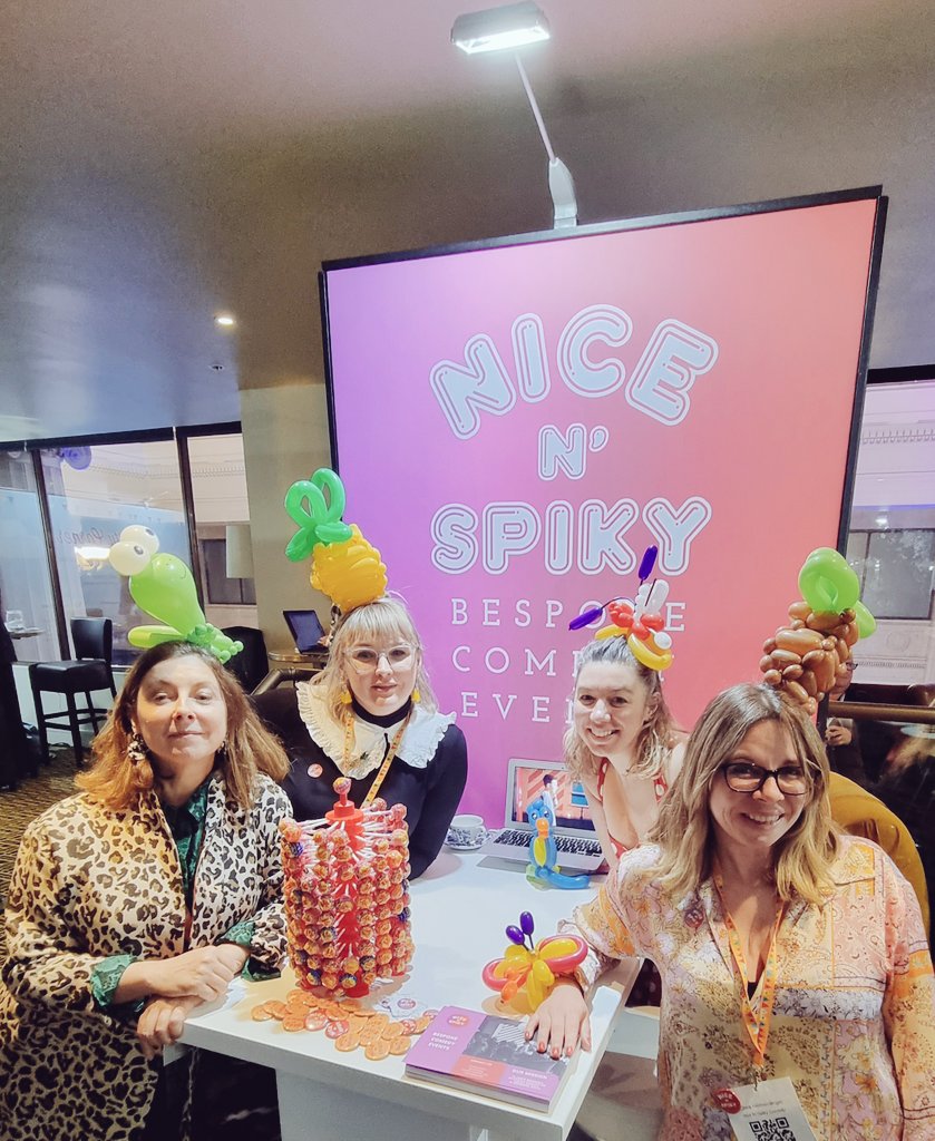 NiceNSpiky's tweet image. Congratulations Spiky &amp;amp; Nice Team @HattyAshdown @1joromero @MsBallooniverse what a fabulous busy two days meeting new clients in London @LadySummerSkye @story_events #lses22 #teambuilding #corporateentertainment #awardshost  #nicenspiky #livecomedy