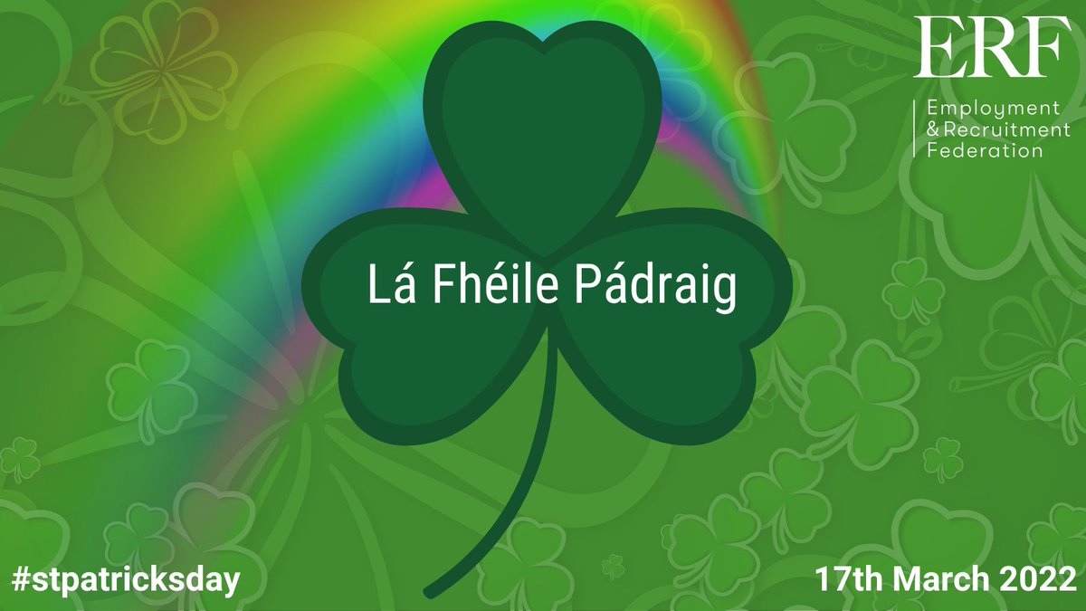 ERFIreland's tweet photo. Happy St Patrick’s Day to all our members, associate members, clients & sponsors.
#stpatricksday #ireland #luckoftheirish https://t.co/nBrGnFQxLR