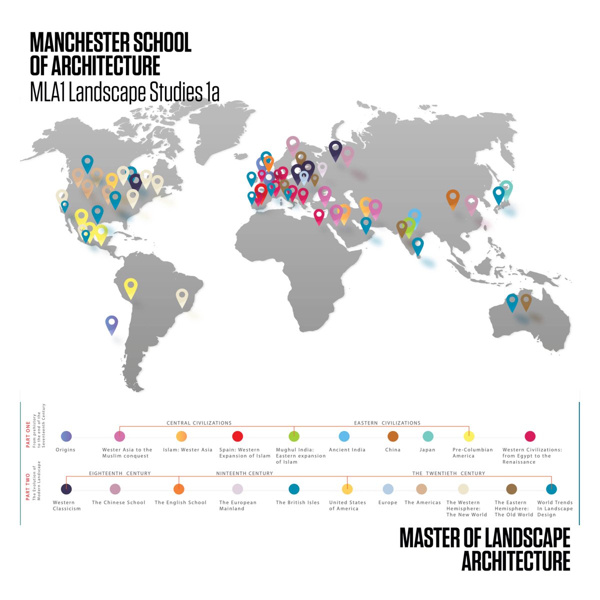 MLA_TheMSArch's tweet photo. LS1a History &amp; Theory series.

Above @TreicyIsamitt maps highlight the absence of African landscapes in history of landscape architecture. Treicy seeks to redress this through identifying influential African empires and examples of cultural and indigenous landscape practices. https://t.co/ZRxd0IbIOT