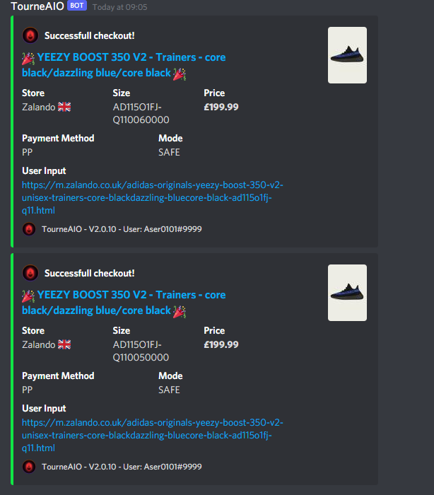 Only 1 user running today with 5 task's, safe to say are zalando module is ready for upcoming drops🥳

RT♻️&amp; Like❤️