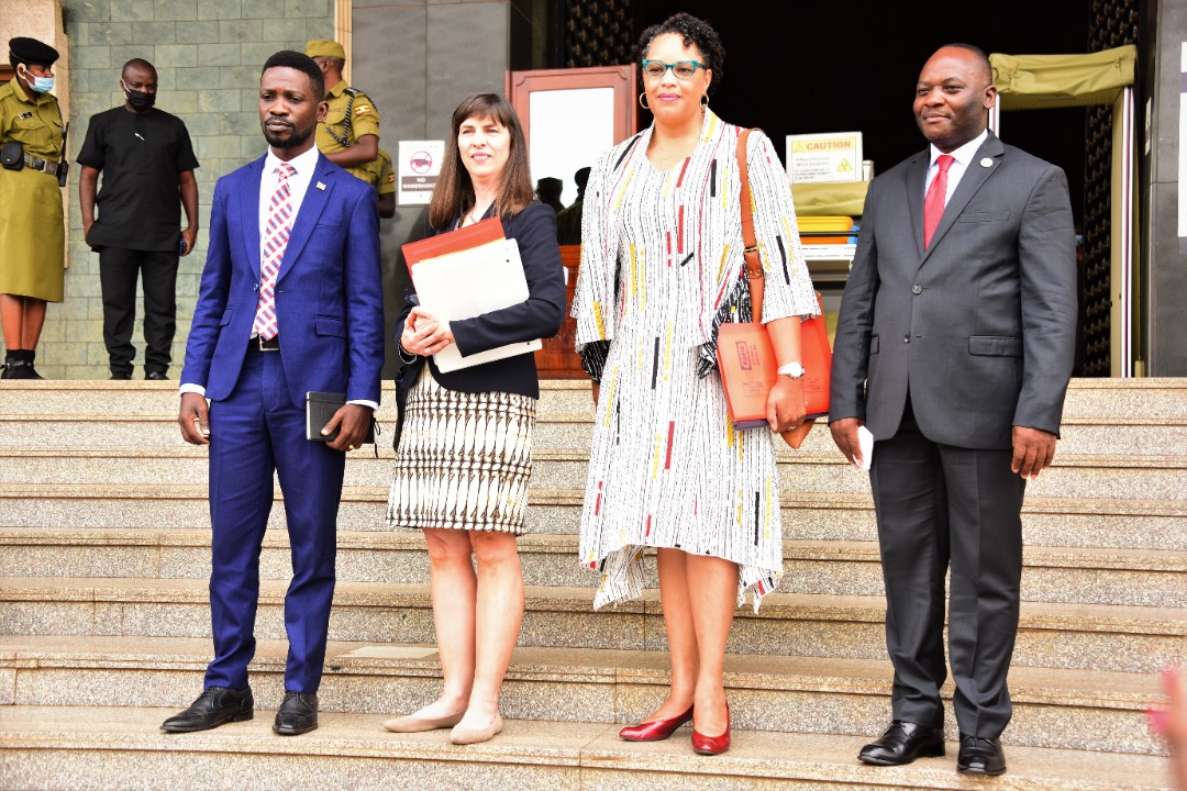 C_M_M_S_'s tweet photo. The President of the @NUP_Ug, Hon Robert Kyagulanyi @HEBobiwine also attended the meeting and later addressed the media with the Leader of the Opposition on what was discussed. https://t.co/QNVjl0gzt5