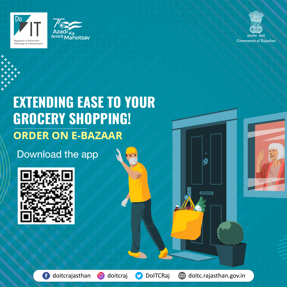 DoITCRaj's tweet photo. e-Bazaar App gives the facility of online shopping of groceries from your smartphone. Download now and shop from anywhere-anytime - https://t.co/EcUS8Ep1nO
#DoITC #eBazaar https://t.co/EH9EFFBJam