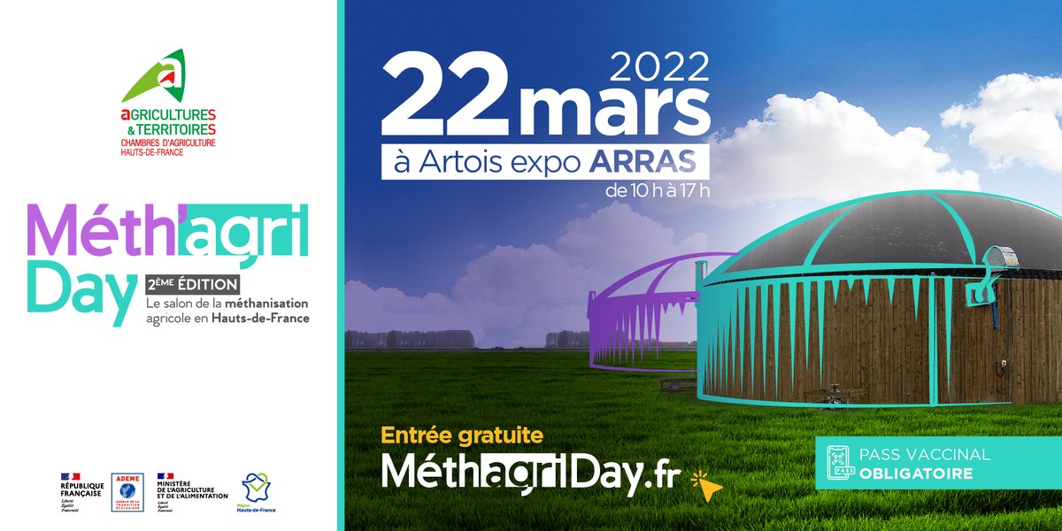 Eurametha62's tweet photo. C'est le retour de l'événementiel ! Alors venez nombreux nous retrouver le mardi 22 mars à Artois expo à Arras. Nous y serons présents dans le cadre de méth'agri day pour vous présenter les avancées du projet Euramétha. https://t.co/T1eH3MYgst