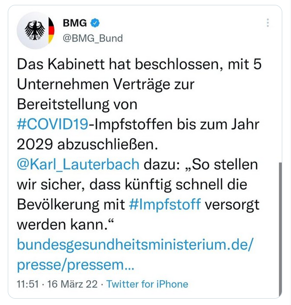 Goodzilla_real's tweet photo. Wieso habt Ihr diesen Tweet gelöscht? @BMG_Bund 

#impfenohnepflicht https://t.co/cGn3gqFNT6