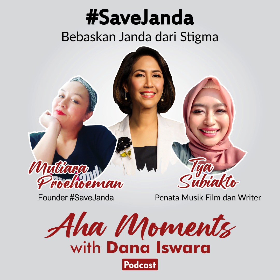 danaiswara's tweet photo. Komunitas #savejanda dengan pendirinya Mutiara Proehoeman & anggotanya berjuang melawan stigma negatif janda dgn penguatan dan pemberdayaan para janda di komunitas itu.
Ikuti yuk
#ahamomentswithdanaiswara podcast eps 13. Tinggal buka Spotify
https://t.co/HDjmH5ezv0
#kamuberharga https://t.co/Fie1iHOUeq