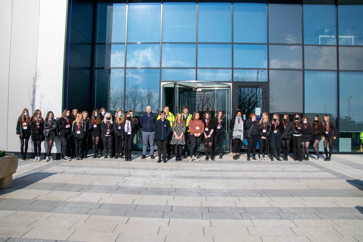 Pupils really enjoyed their joint visit with @stcolumbasfife to Babcock to celebrate International Women's Day 22.  As well as learning about the different career paths within Babcock, they had a tour of the site. #ScotAppWeek22 #apprenticeshipswork @skillsdevscot @DYWFife