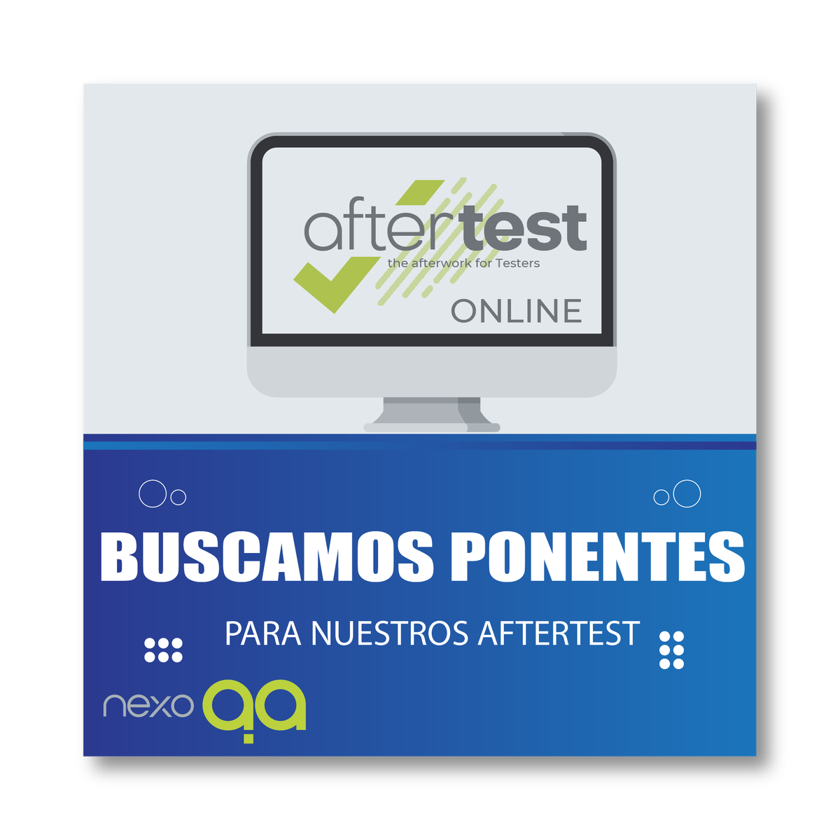 nexoQA's tweet photo. ¿Tienes preparada una charla y quieres compartirla en la comunidad de QA en un entorno totalmente amistoso y relajado?

¡Compártela en nuestro AfterTest mensual! Contáctanos con tu propuesta en: https://t.co/oDBG79TyKI

#aftertest #afterwork #testing #qa #softwaretesting  #nexoQA https://t.co/34Zvlk9U1L