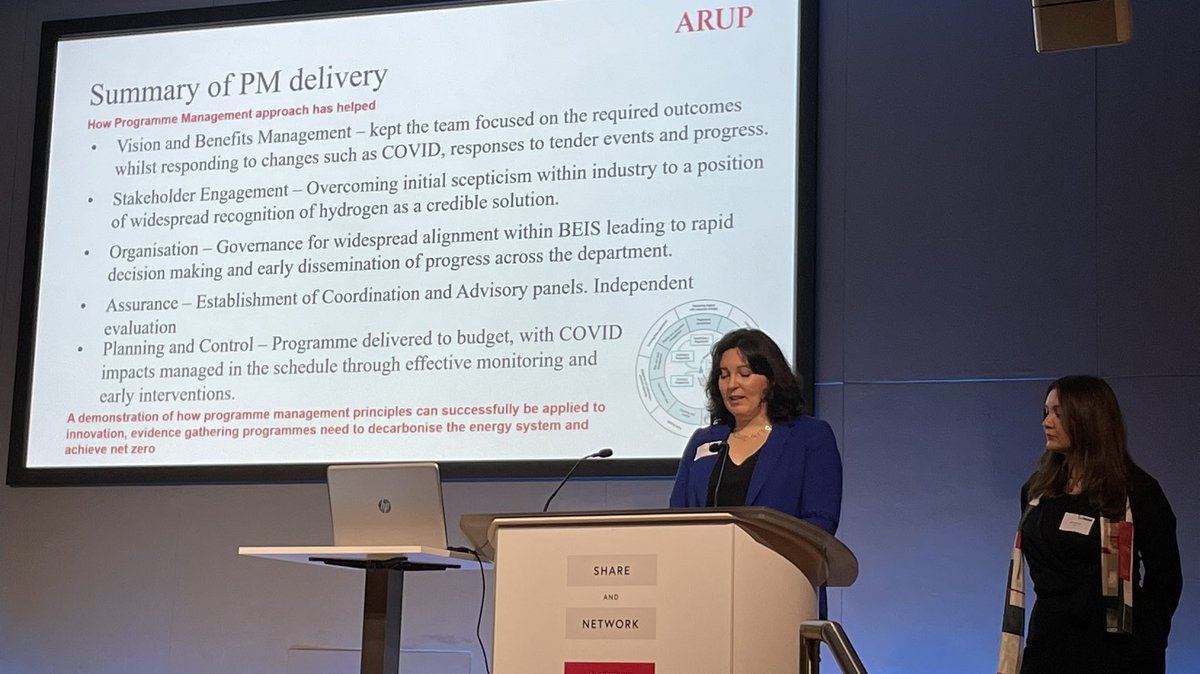 APMPMnetwork's tweet photo. What achievements @ArupGroup have achieved using programme management principles! Great to hear this from Heidi Genoni and Marie Cavanaugh #apmprogmsig https://t.co/dkIa6eJiKl