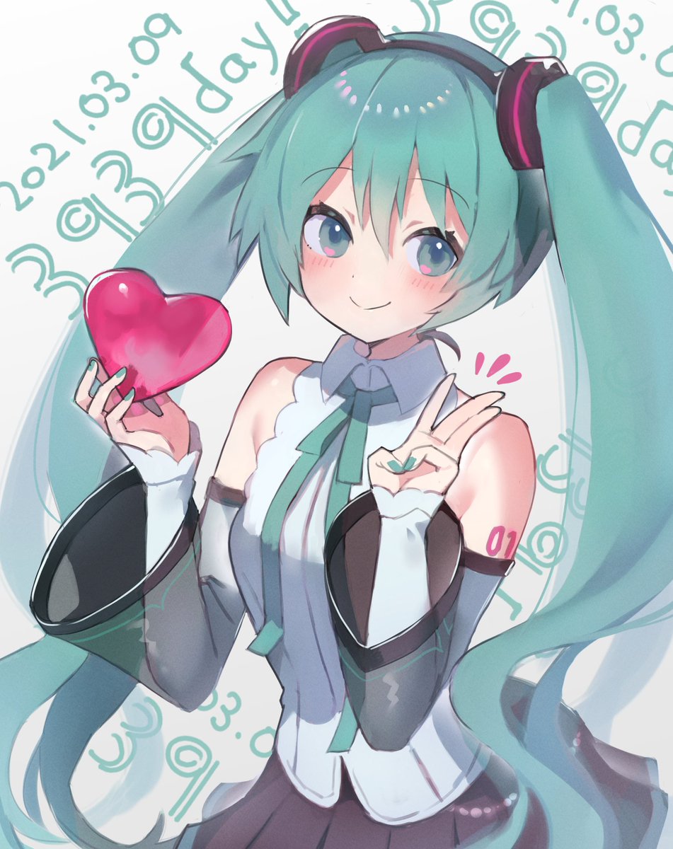 初音ミク 「去年の3月は厚塗り練習してた🎧️
 #みなさん去年の今頃はどんな絵描いてました」|のあめむ ५✍のイラスト