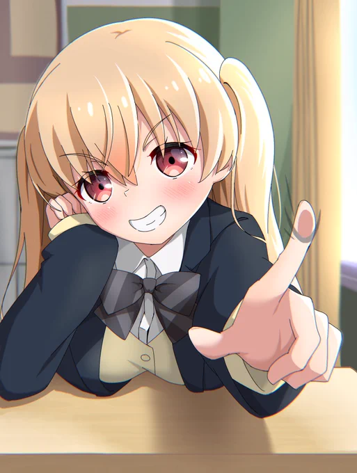 前の席にちょっかいをかける小春ちゃん
 #slowloop 