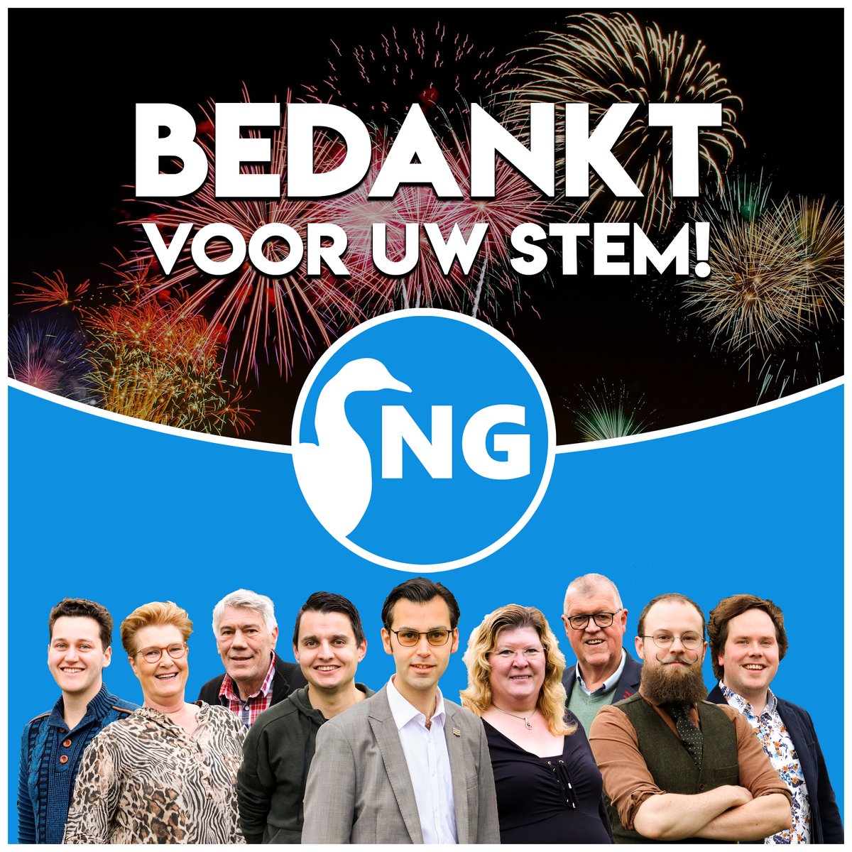 Bedankt voor uw stem! 💙