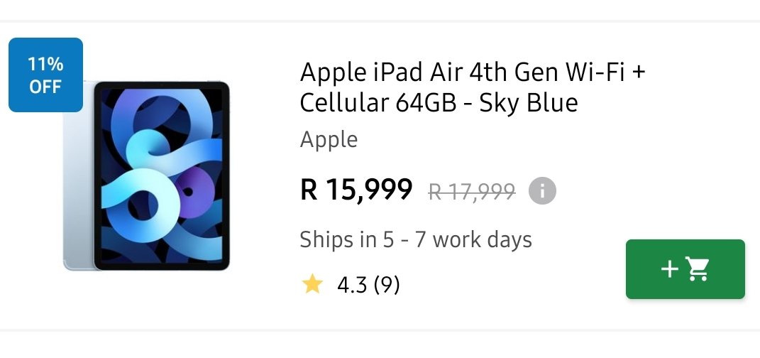 Smoofdude's tweet photo. @TAKEALOT
I'm all for making a buck, but this seems a bit excessive no? 
"Discounting" an item by from 18k, even when the actual price is 14k? https://t.co/zeP5L0XDuv