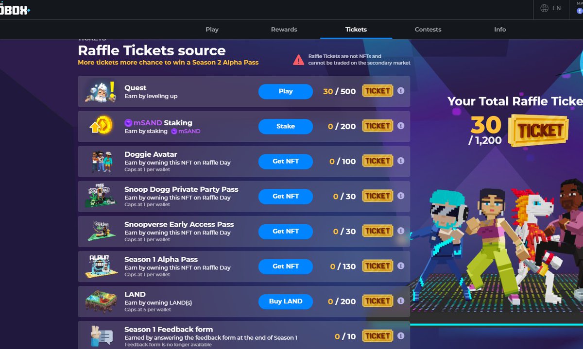 ROLOTUBBS's tweet photo. @TheSandboxGame I just participated in the daily #SandboxAlphaS2Contest for a chance to earn up to 1,000 $SAND! Starting March 14 -  Show your Raffle Tickets. Check out my screenshot below! 👇 #SandboxAlphaS2 https://t.co/Nwv9oXBDME