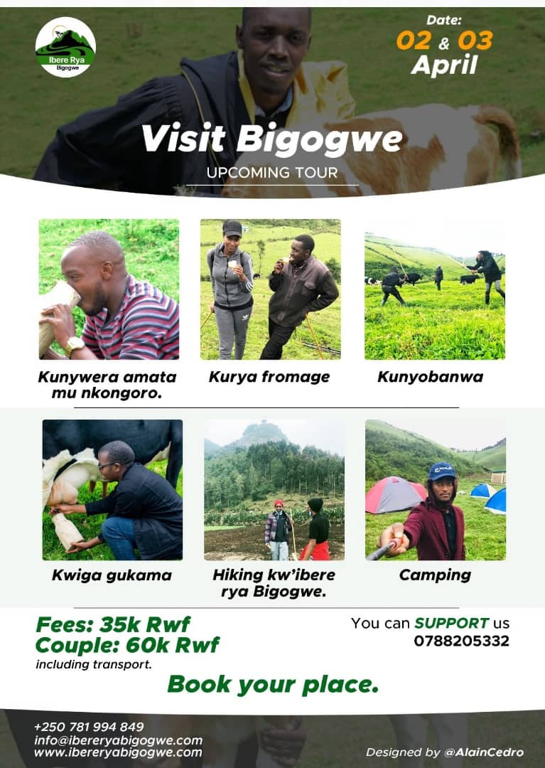 Ishimwe71's tweet photo. Dore impamvu yatuma utagomba gusiba kujya muri #VisitBigogwe 2&amp;3 April 2022
-Kunywa Amata y'umwimerere 
-Kubona Inka zirisha 😊
- guhumeka Umwuka mwiza
-Kwiga gukama 
- kunyobanwa ,nindi mikino  
Don't miss dear Friends 🔥♥️ kandi wibukeko ukoze Retweet  ntakilo wata 😂🤷😎 https://t.co/AGZLFaOrMW