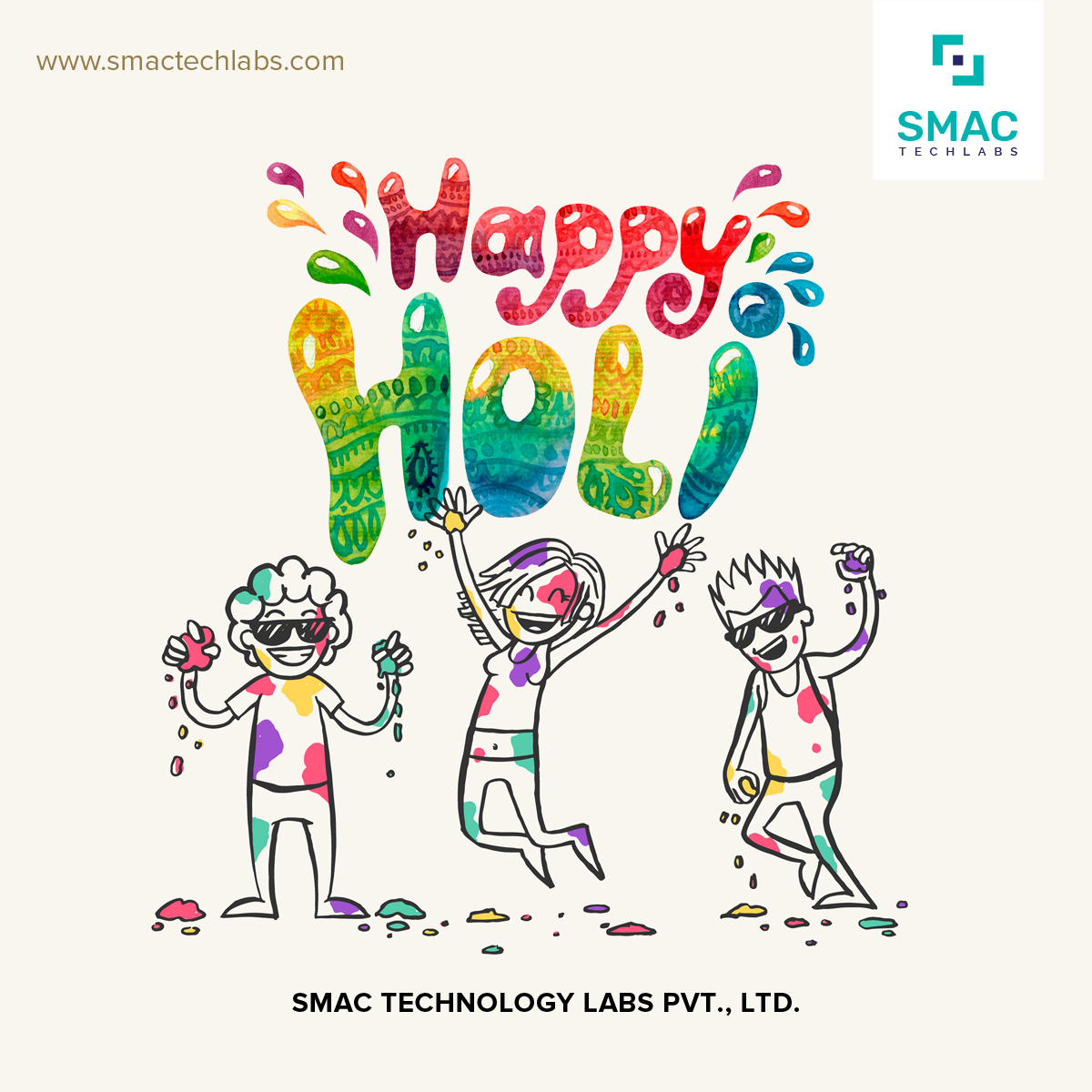 Team SMAC Tech Labs wishes you a very Happy Holi!
#holi #happyholi #india #holifestival #festival #love #photography #colors #colours #festivalofcolors #indianfestival #holihai #holipowder #bhfyp #mumbai #holicelebration #holifest #holifestivalofcolours #festivalofcolours