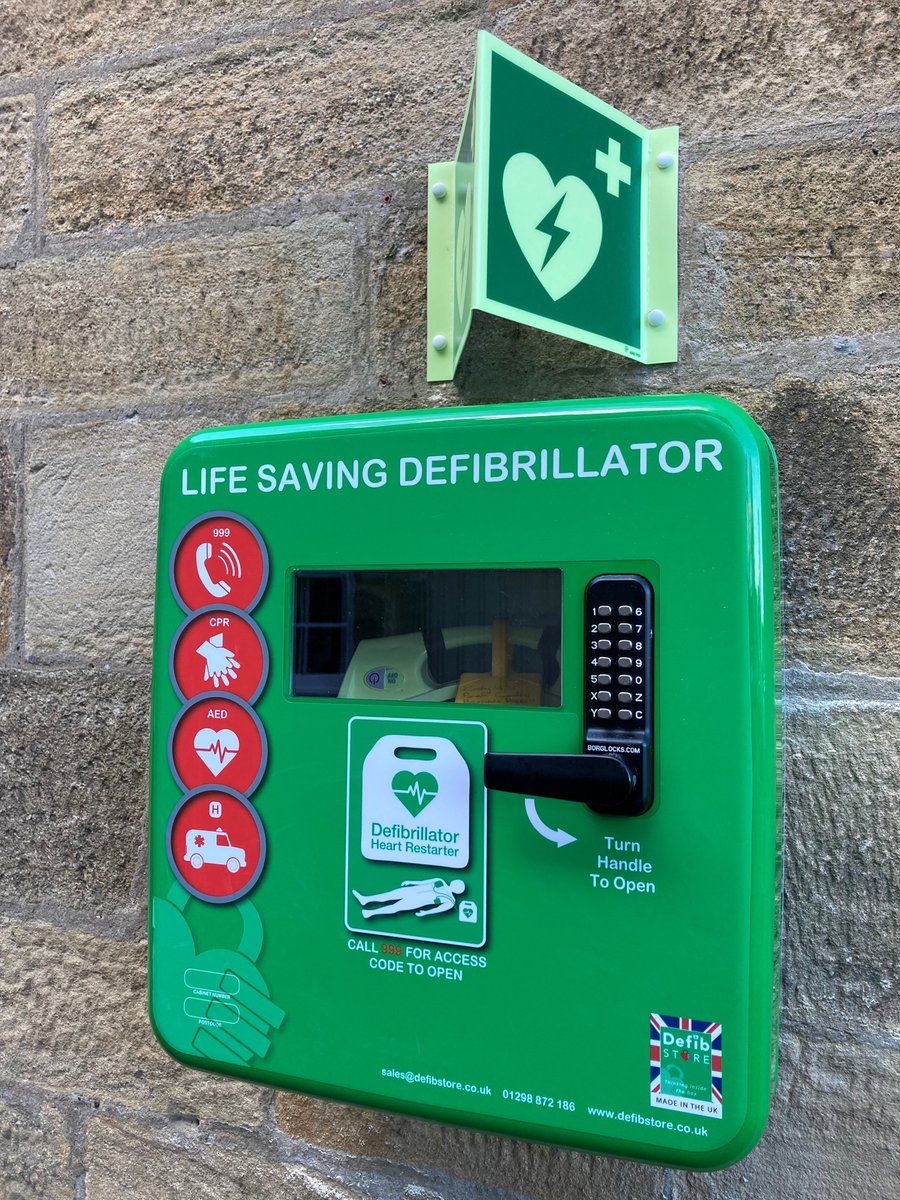 Our defibrillator cabinet was in desperate need of replacing and having secured funding thanks to @HexhamTown, @RotaryTynedale, @HexhamRotary, and Tynedale Lions Club, we have the new cabinet in situ! Our thanks also to Burncliffe Electrical Ltd. for fitting it free of charge.