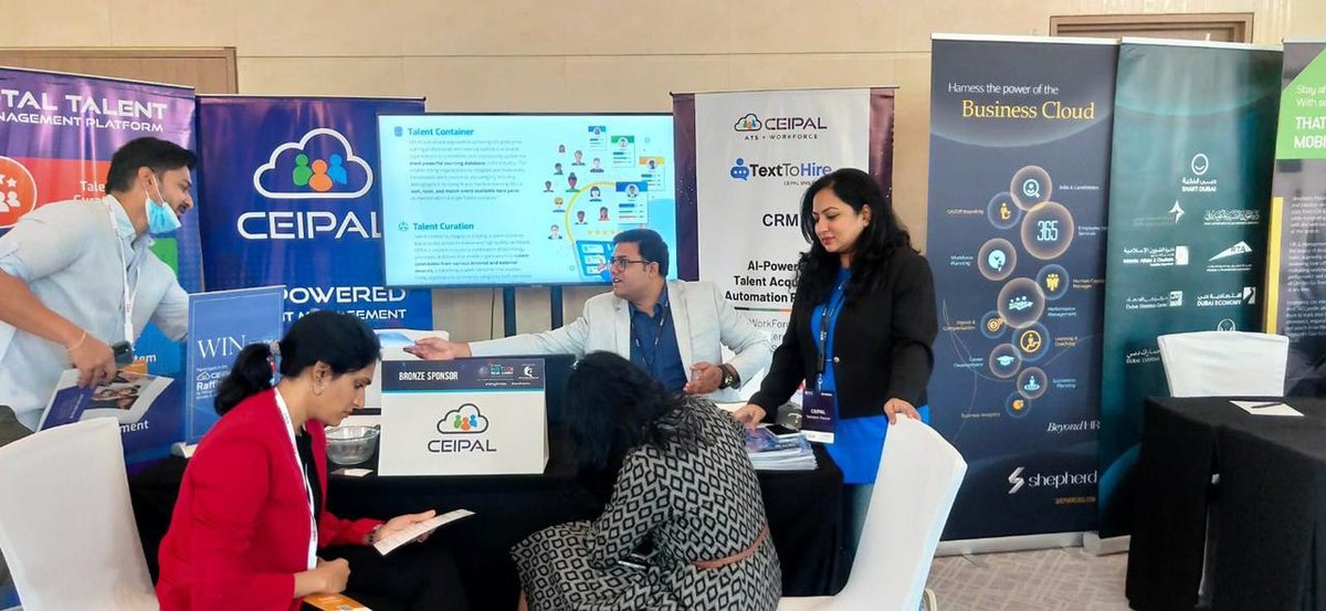 CeipalCorp's tweet photo. Please visit us at table B 8 today at HR Tech MENA Summit, Dubai Marina, UAE. Our team will be there to showcase our #AI-powered Talent Acquisition Automation platform, #CRM, and our recently released #DEI (#diversity, #equity, and #inclusion) technology.
@QnAIntl
#HRTECHMENA https://t.co/2vuYzebKdX