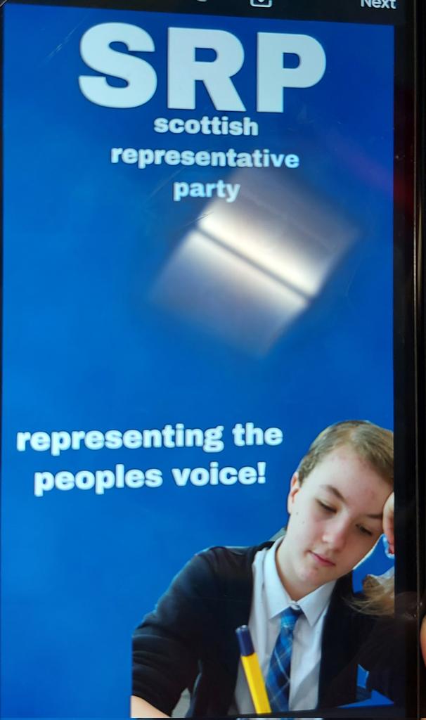 MrJMoore's tweet photo. @QueensferryHS 1H2 have been creating their own political party, selecting a candidate and creating a manifesto.
As they try and campaign for votes, here are some of their social media adverts!
Brilliant effort, I can't wait for the candidate debate on Monday 🤟🗳☑
#weareqhs https://t.co/DFdph8jFzD