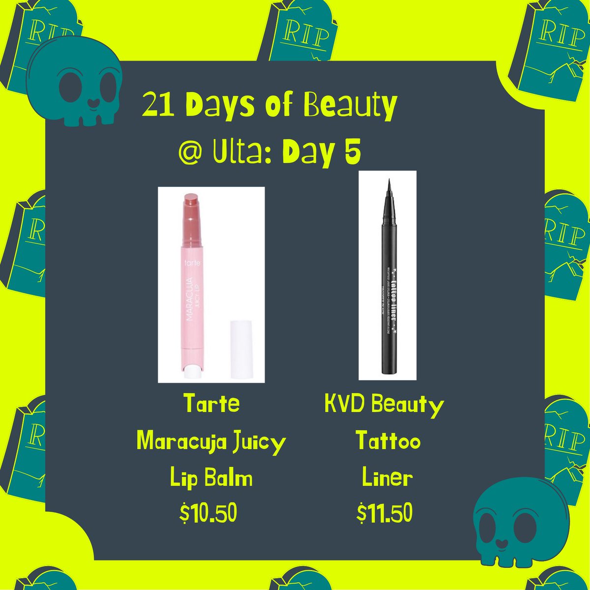 Day 5! Don’t forget to check out Ulta’s website for bonus products on sale!
@ultabeauty @KVDBeauty @tartecosmetics https://t.co/vT7YAxzpgI