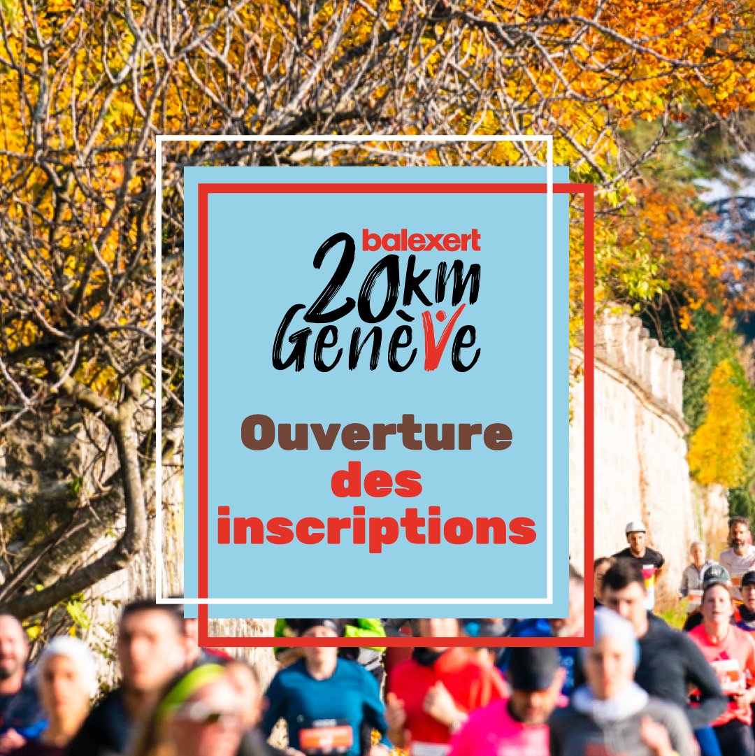 C'est parti pour les @balexert 20km de Genève ! 🤩⚡️

Vous pouvez dores et déjà vous inscrire sur notre site internet en cliquant sur notre 20kmgeneve.com/balexert ! ⬅️

Go, go, go 🙌

#20kmGeneve #RunAndFly