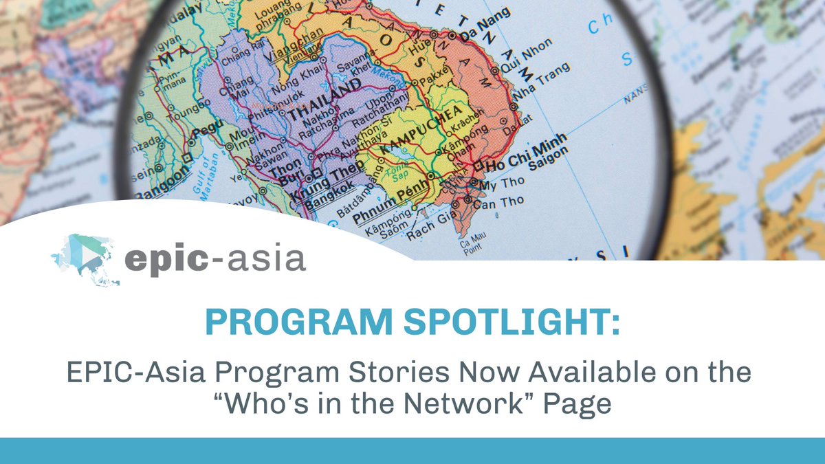 EPICNtweet's tweet photo. Program Spotlight: EPIC-Asia Program Stories Now Available on the “Who’s in the Network” Page! Their stories summarize their individual programs, their missions, city partners, and contact information.
https://t.co/gyBmKHCWB2
#epicasia #epicn #epicnetwork #epicprograms https://t.co/17g5nhl5xT