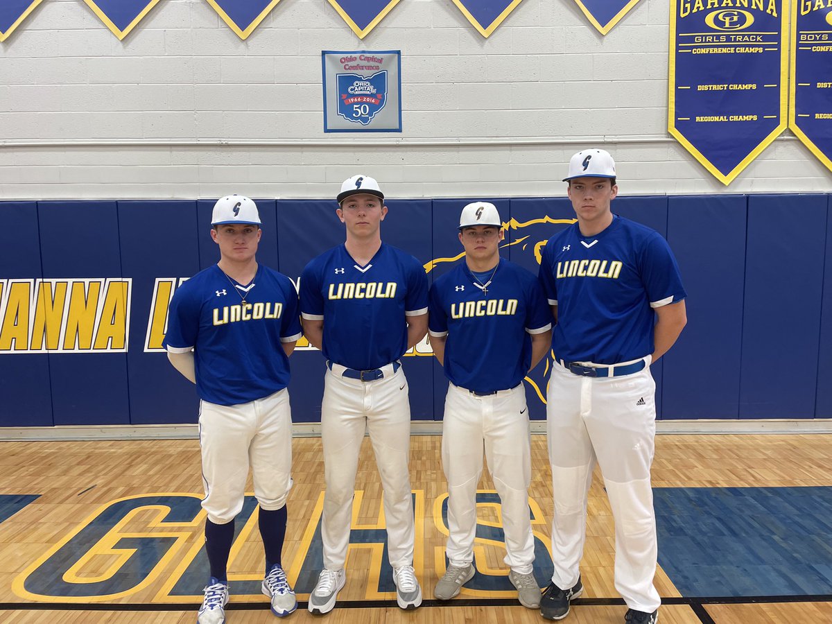 GahannaBaseball's tweet photo. Introducing our 2022 Varsity Captains @BBroshar @MaddoxBurnworth @bradenreed28 @GarrettHelsel https://t.co/UadnTd9Roc
