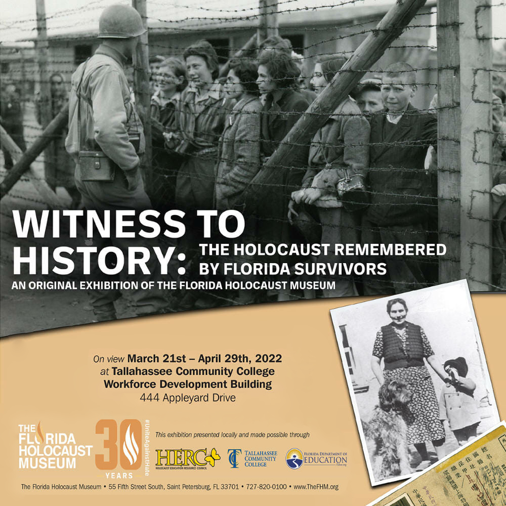 The Holocaust Remembered exhibit at the @GoToTCC  Workforce Development Building (WD) preview opening is on Monday, March 21st,  at 9:30 AM. Bring your friends, and we hope to see you all there!