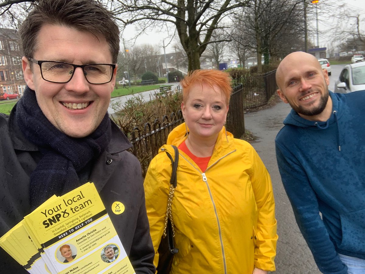 DavidLinden's tweet photo. Enjoyed some door knocking with Cllr @AChristieSNP in #Springboig earlier today. #activeSNP #voteSNP https://t.co/trTwAAcS0x