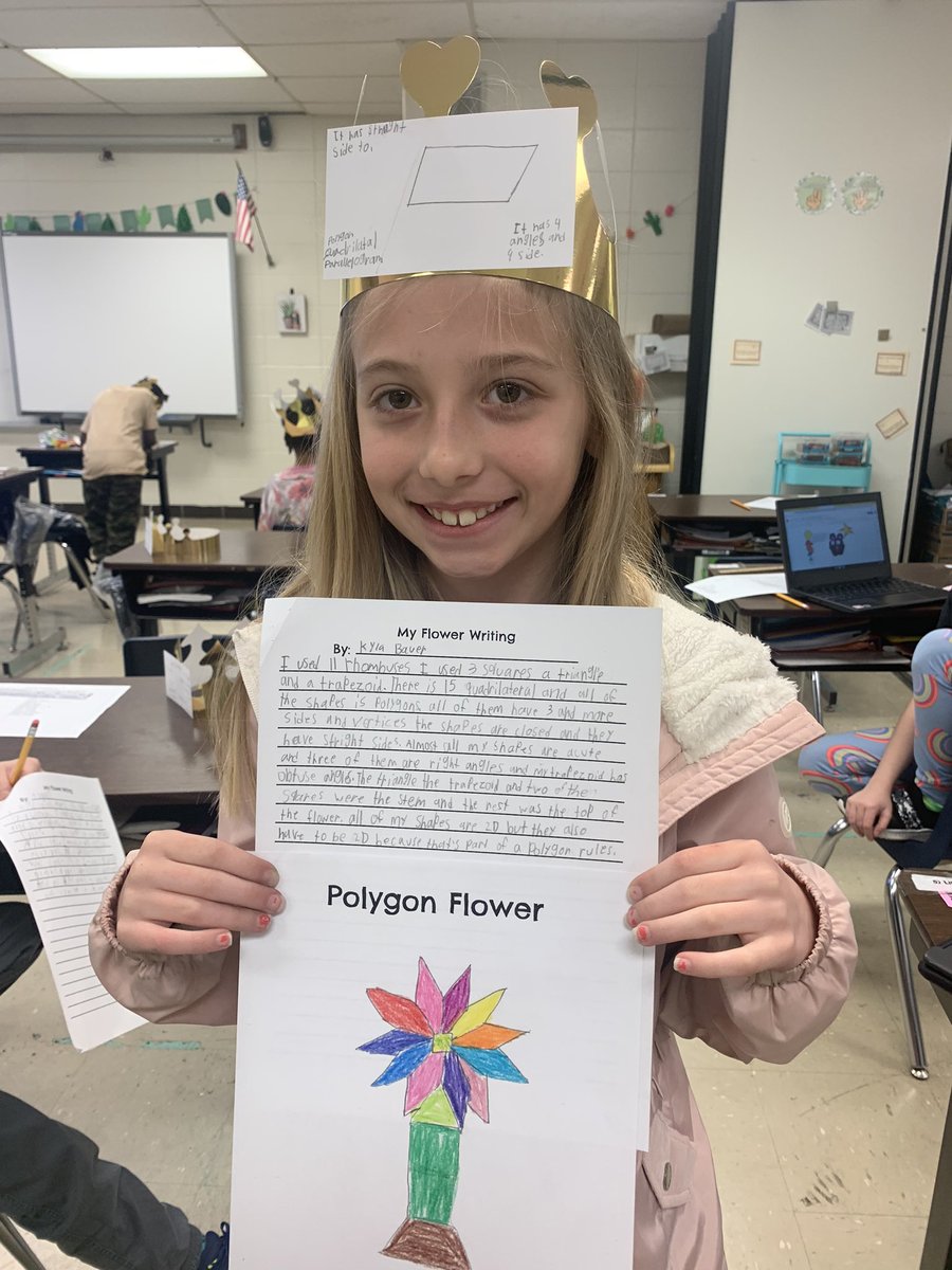 BarkerFinckCrew's tweet image. Today we are having our annual Polygon Party. The #BestThirdGradersInTheDistrict chose different ways to show mastery through #performancetasks. #writingaboutmath #iteachmath #weteachthirdgradeonly