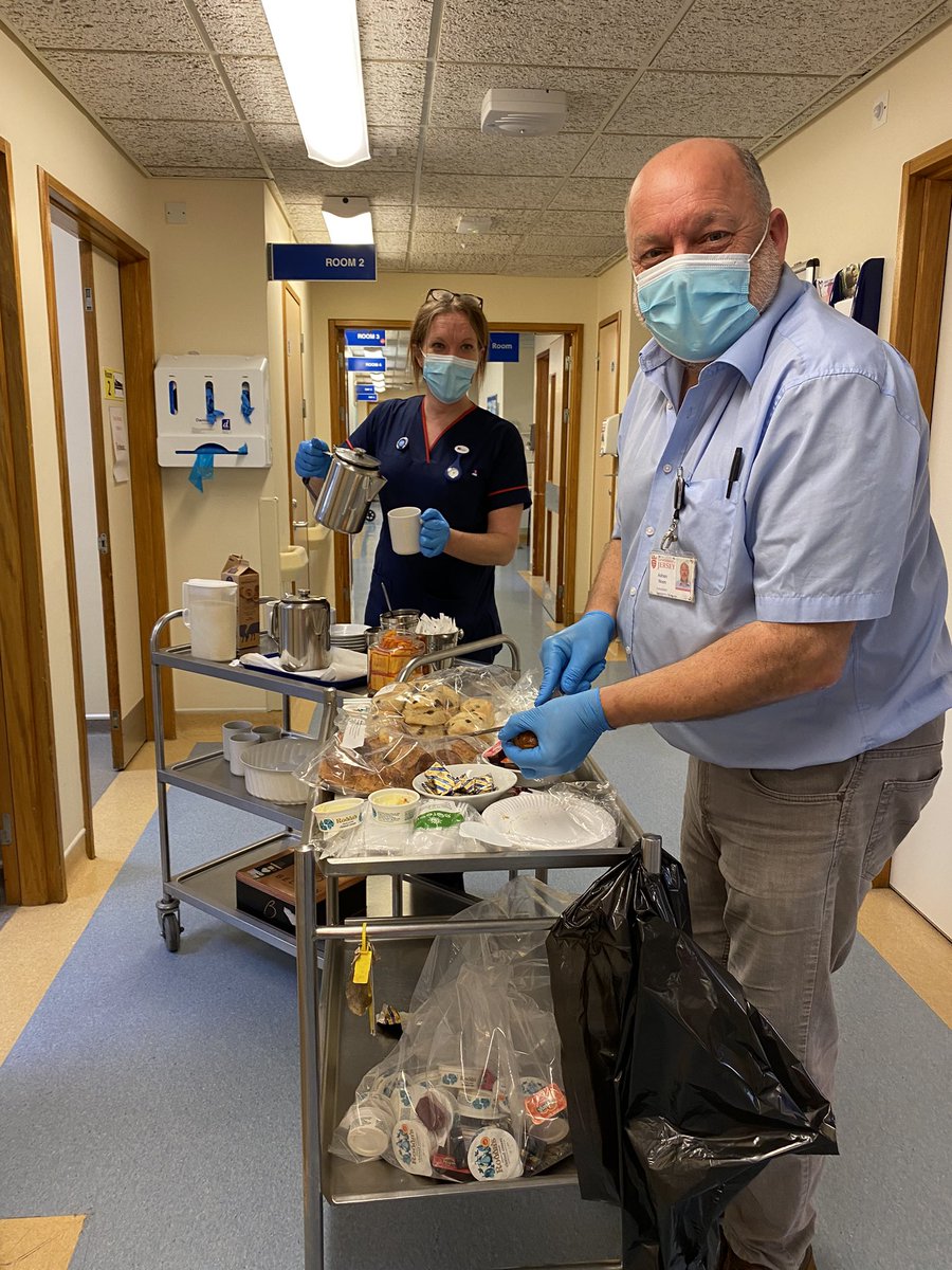 GovJsyHCJ's tweet image. Yesterday as part of Nutrition and Hydration Week, leaders in HCS served afternoon tea to inpatients at the Hospital and other community wards. Food and drink is really important in recovery. A fantastic opportunity to talk to patients . 1/2