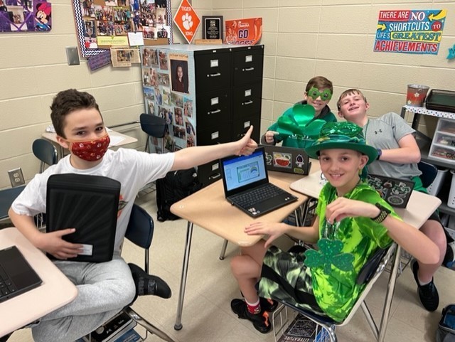 pmssparks's tweet photo. Sixth-graders attempted to "Trap the Leprechaun" in an ELA escape room activity today! #sparkpride #sparklearning #sparkfun https://t.co/9HX1EBGB6W