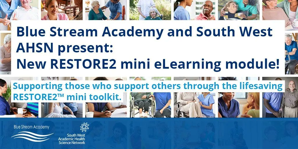 Blue Stream Academy (@bluestreamnews) on Twitter photo Blue Stream Academy have teamed up with experts from the @sw_ahsn to develop an online RESTORE2mini training #module, and are offering free access to this #eLearning module for every carer throughout the UK.
For more info, get in touch with us at nch@bluestreamacademy.com Blue Stream Academy have teamed up with experts from the @sw_ahsn to develop an online RESTORE2mini training #module, and are offering free access to this #eLearning module for every carer throughout the UK.
For more info, get in touch with us at nch@bluestreamacademy.com