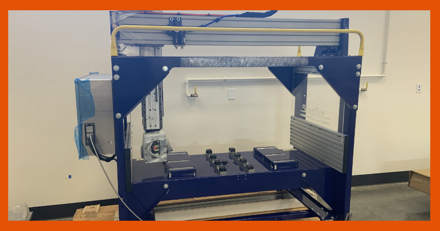 Yesterdays mystery crate contains a ShopBot 5-Axis CNC Mill for working with soft materials in the Wood Shop.