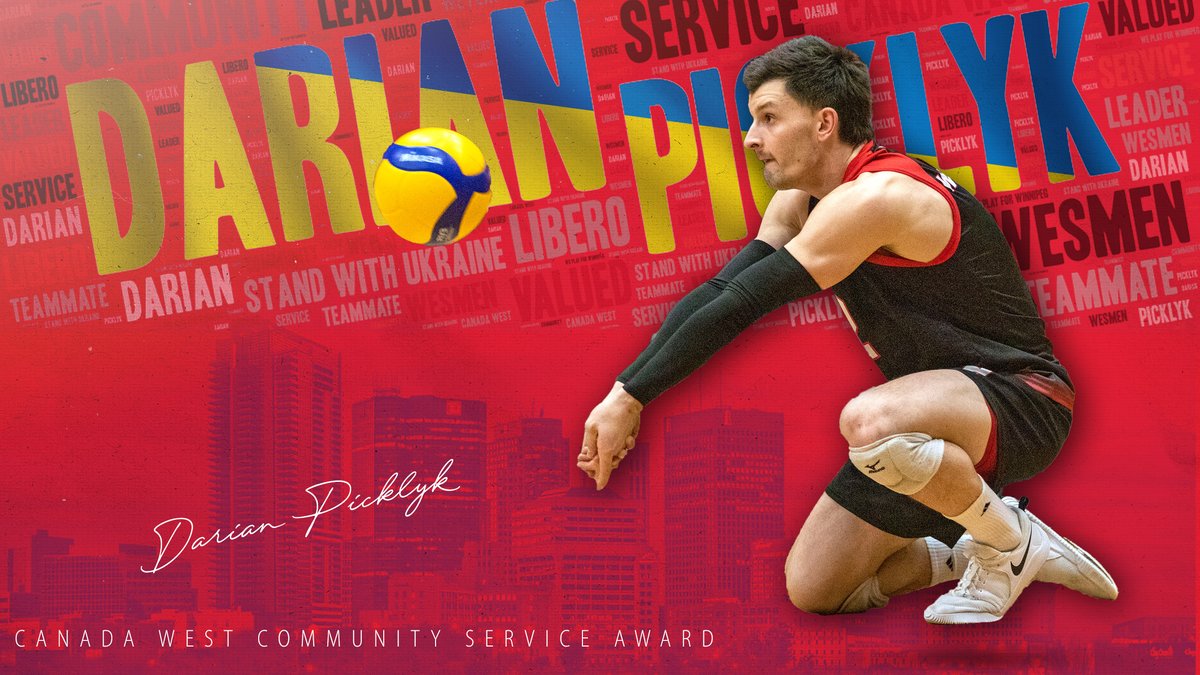 Winnipeg Wesmen (@wesmenathletics) on Twitter photo 🚨AWARD WINNER🚨
Darian Picklyk has been an all-star on the court and off, and now the <a href="/WesmenMVB/">Wesmen Men’s Volleyball</a> libero has been honoured for his selflessness with the Canada West Community Service Award.
👉 bit.ly/3tYwDCg
#WePlayForWinnipeg 🚨AWARD WINNER🚨
Darian Picklyk has been an all-star on the court and off, and now the <a href="/WesmenMVB/">Wesmen Men’s Volleyball</a> libero has been honoured for his selflessness with the Canada West Community Service Award.
👉 bit.ly/3tYwDCg
#WePlayForWinnipeg
