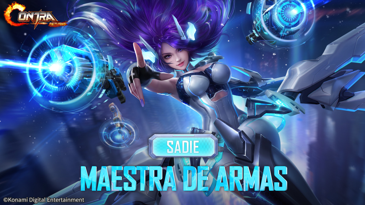 ContraReturnsES's tweet photo. Con la capacidad para controlar muchas armas, ¡la maestra de armas - Sadie está aquí lista para la lucha!⚔️🔱🔫
Gran versatilidad y destreza, ¡preferirías que Sadie sea tu amiga que tu enemiga!
¡Disponible en la clasificación limitada del 18 al 24 de marzo!

#Sadie
#ContraReturns https://t.co/hLlmHLQAiM