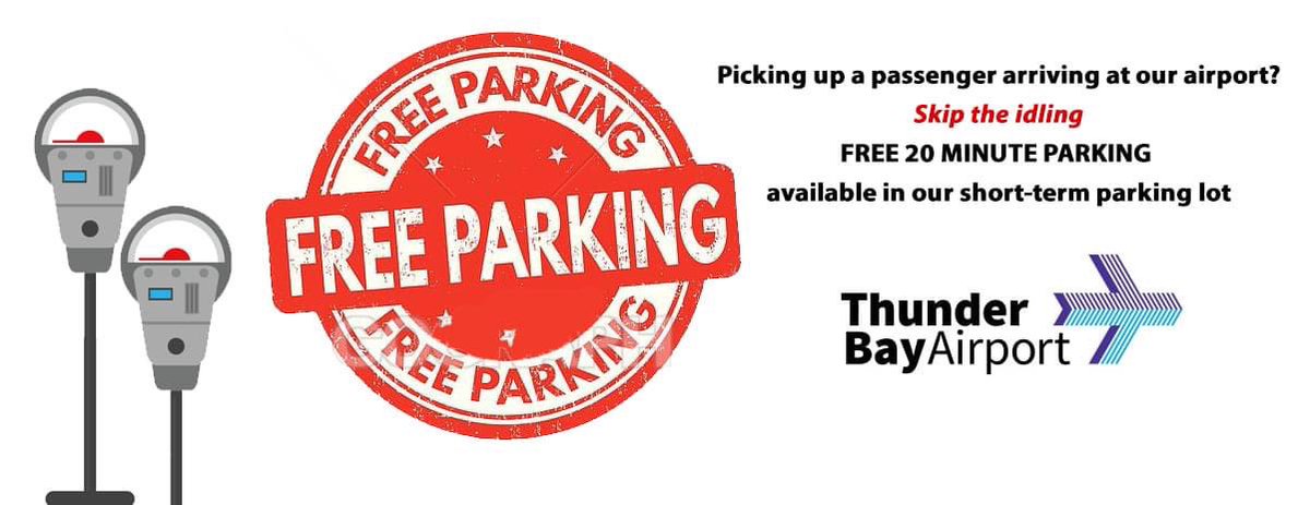 DID YOU KNOW? We offer free 20 minute parking in our short-term lot. Picking up a passenger arriving at the airport, or dropping someone off? Skip the idling and wait stress free in our short-term parking lot. Take a ticket at entry and use that same ticket to get out. It’s on us