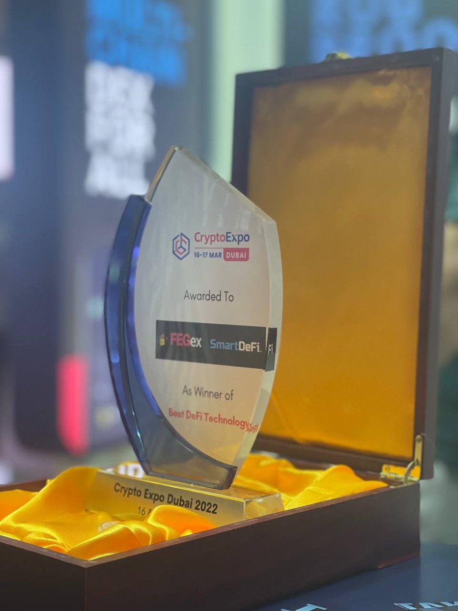 BEST DEFI TECHNOLOGY!! WINNERS! 🎉🎉🎉🎉

#DeFi #CryptoExpoDubai2022 #FEG #Ethereum #BSC