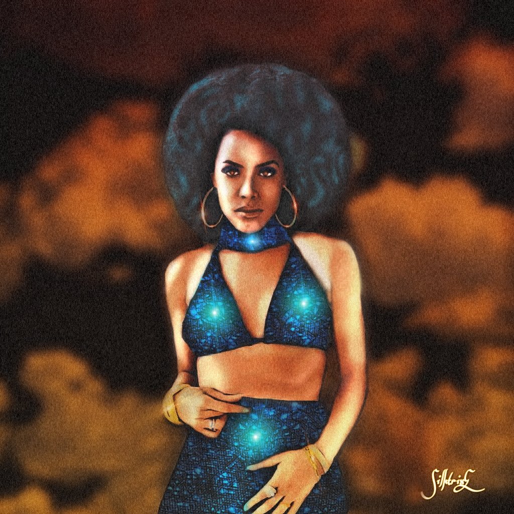SilktrixE's tweet photo. If Aaliyah was "The Princess of Soul" in the 1970's 

Art by me: @SilktrixE https://t.co/6vyUszqfLz