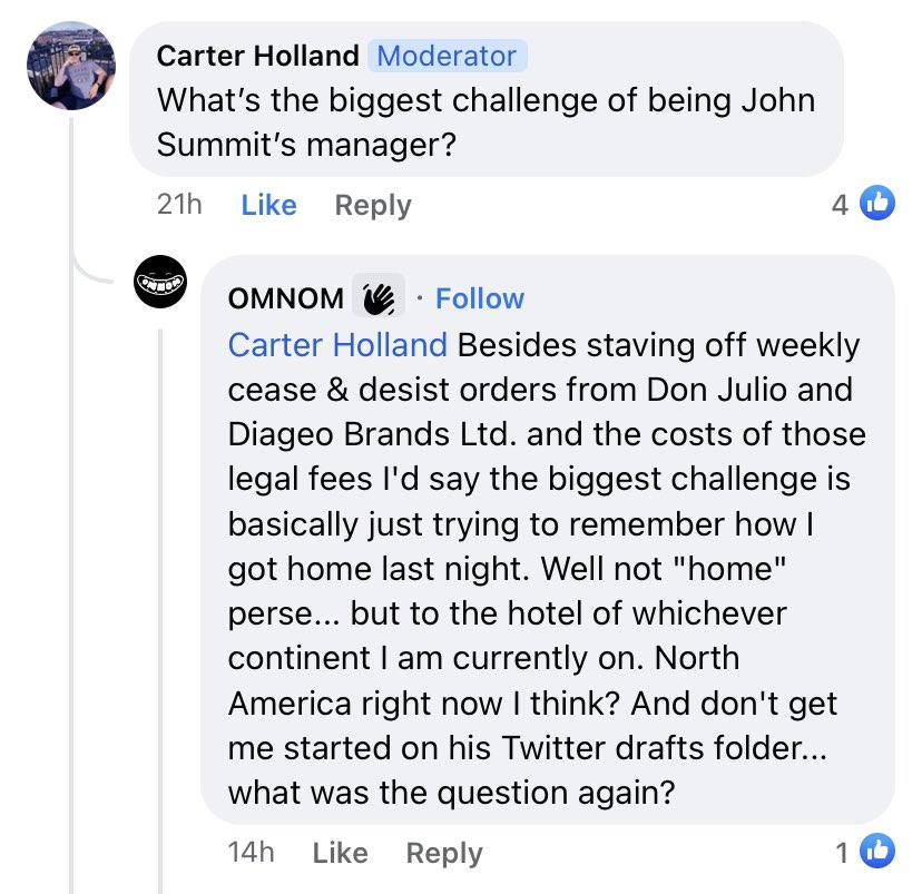 Thanks for joining our AMA with <a href="/imOMNOM/">OMNOM</a> on the <a href="/DMVdeep/">DMV Deep.</a> FB group! Here are some of our favorite answers.