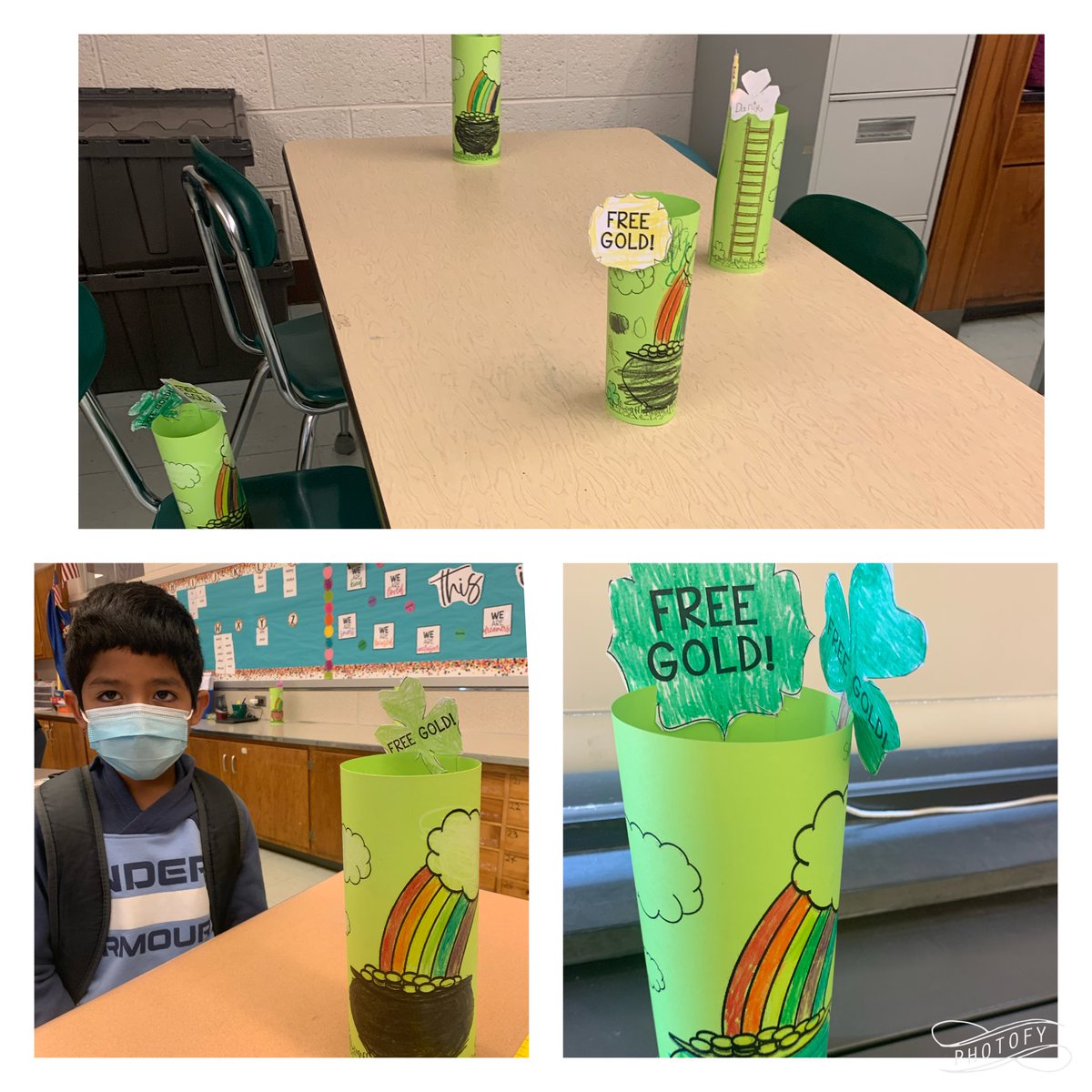 AlisonGibbons01's tweet photo. We tried to trap the leprechaun last night, but we didn’t have any luck!  Luckily, he left these scholars a little surprise! #chdreambuilders @missniss312 https://t.co/QghwWweXzL