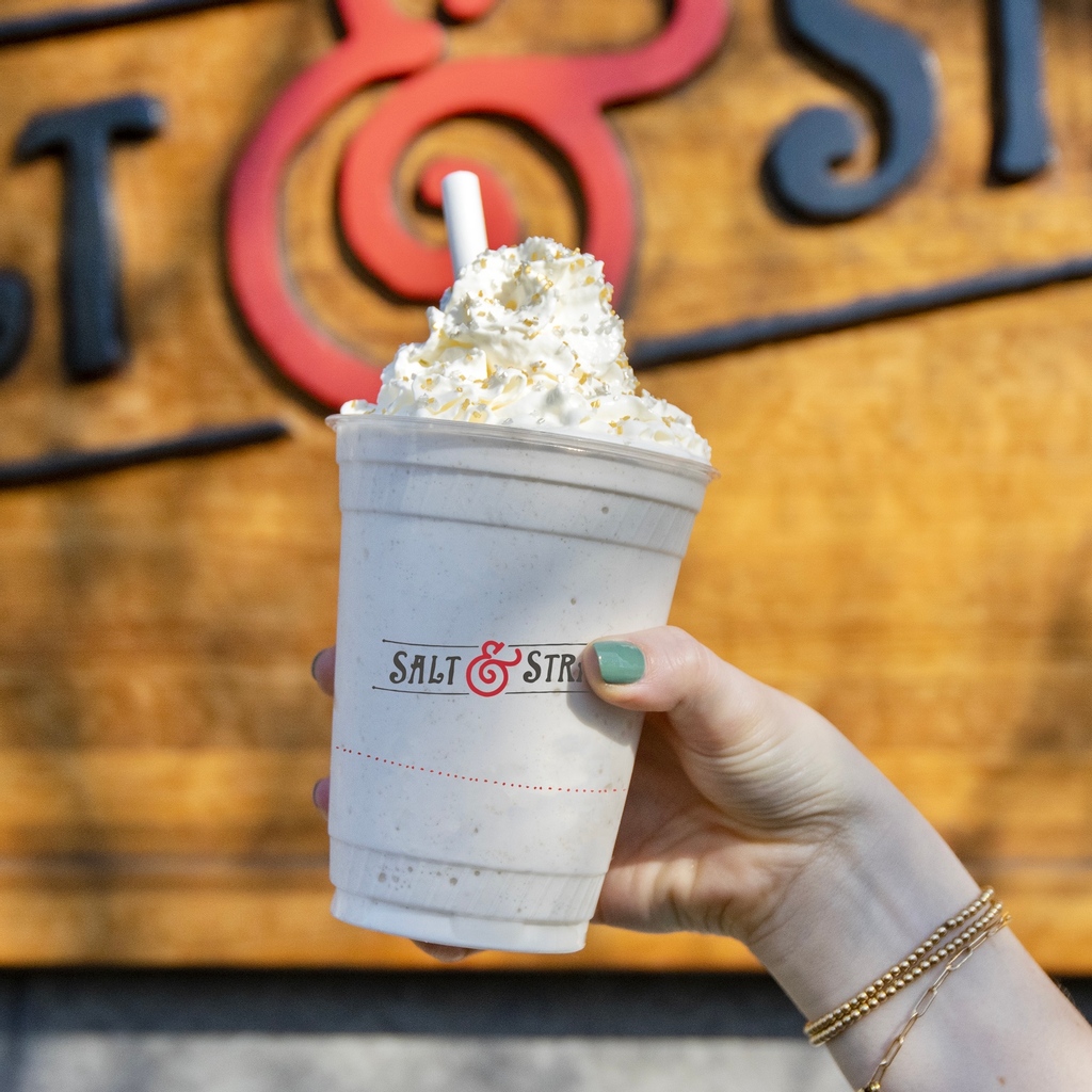saltandstraw's tweet photo. JUST IN: We found the pot of gold at the end of the rainbow 🌈 Introducing our Over the Rainbow Milkshake, available in shops today through March 20th*. Pots of Gold &amp; Rainbows + whipped cream + heaps of gold glitter 🤩 

*Or until supplies last, not available at our Anaheim shop https://t.co/D9BWCOQmuT