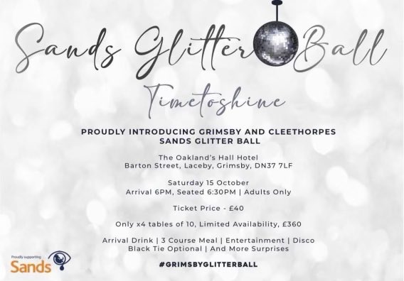 Tickets for our amazing Glitterball are on sale now! 
6pm arrival, seated by 6.30pm.
Drink on arrival, 3 course meal
Dress code - Black tie optional, dress to impress!
Live music from the amazing Dean Fox music
Decor by Elegant occasions
Tickets £40 - register.enthuse.com/ps/event/Grims…