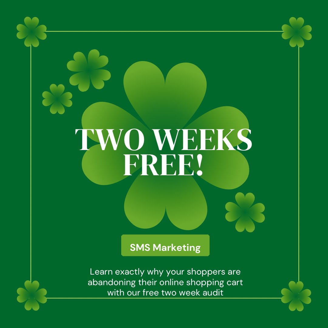 MessageBuy's tweet photo. It's your lucky day 🍀 sign up and receive two weeks FREE! #shopifyapp #smsmarketing #stpatricksday #luckyday 

https://t.co/uHlDjIYqAj https://t.co/jATp1FN7zp