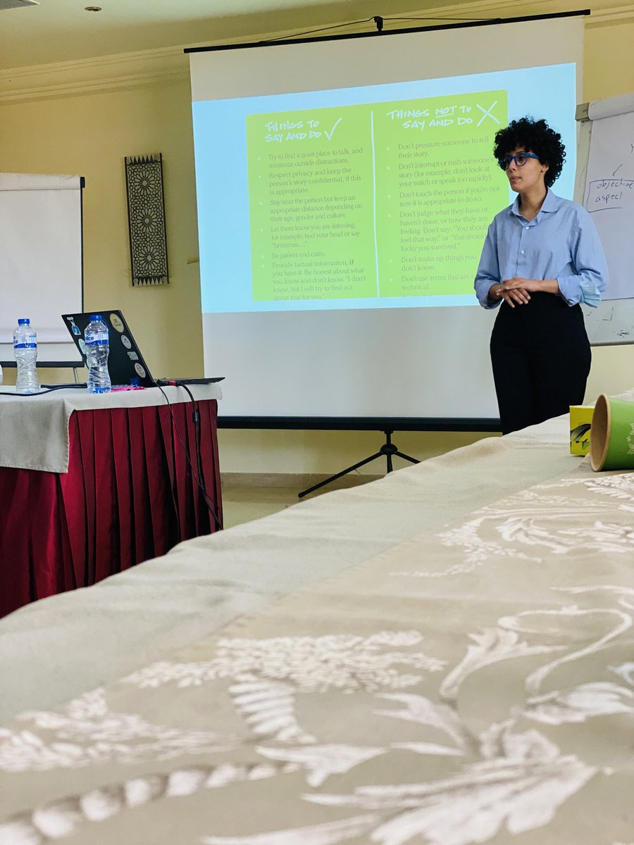 Alghenma99's tweet photo. Impressive work with a
psychological support specialist, to understand the idea of psychological first aid PFA.
#CEFA_Tunis #CEFA_Marco ,#CEFA_Libya ,#CEFA_Italy. https://t.co/IAhzcMICS8