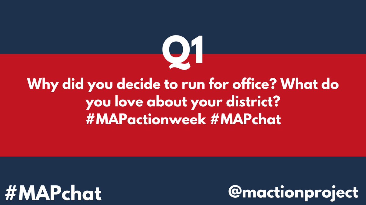 futurecaucus's tweet image. Q1: Why did you decide to run for office? What do you love about your district? #MAPactionweek #MAPchat
