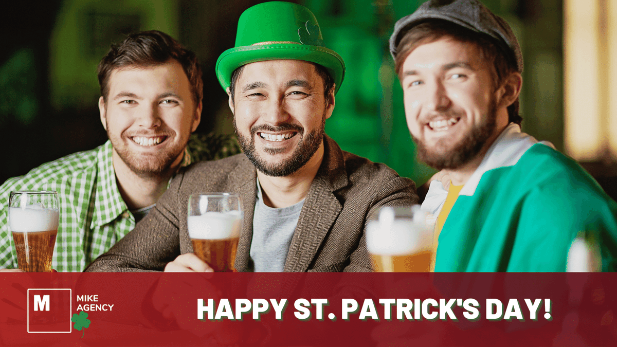 TheMikeAgency's tweet photo. Happy #StPatricksDay! The team at the #MikeAgency is getting into the festive spirit by drinking responsibly &amp; wearing something green.
#luckoftheirish #luck #lucky https://t.co/Z7KDCtNWpR