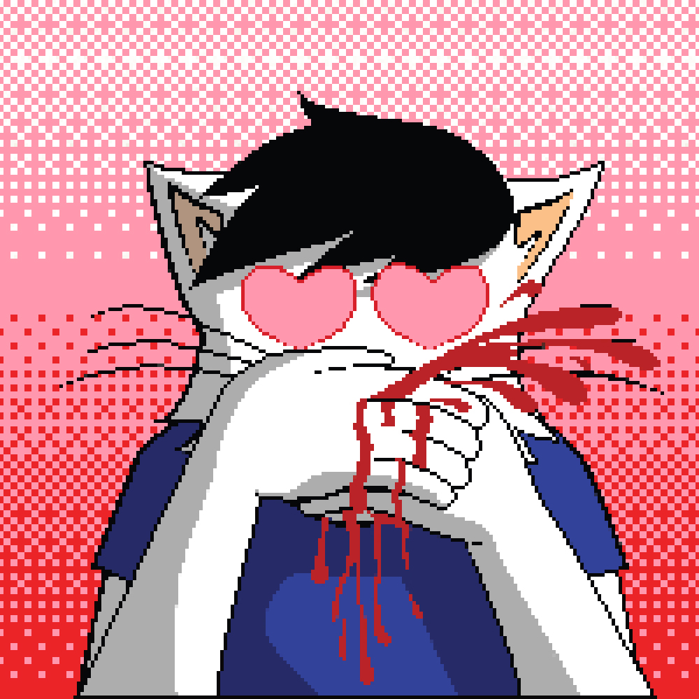 DrAzahmilc's tweet photo. I just drop new art on @hicetnunc2000

"Cememeng px #03"
The Series of Emo Cat "Cememeng"

https://t.co/ZKl3VYWv0W

#hicetnunc #nftart #NFTartist #nftcollectors https://t.co/oWYqzbrgAe